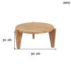 SESEH, kültéri, fa dohányzóasztal, ⌀50 cm - smol.hu