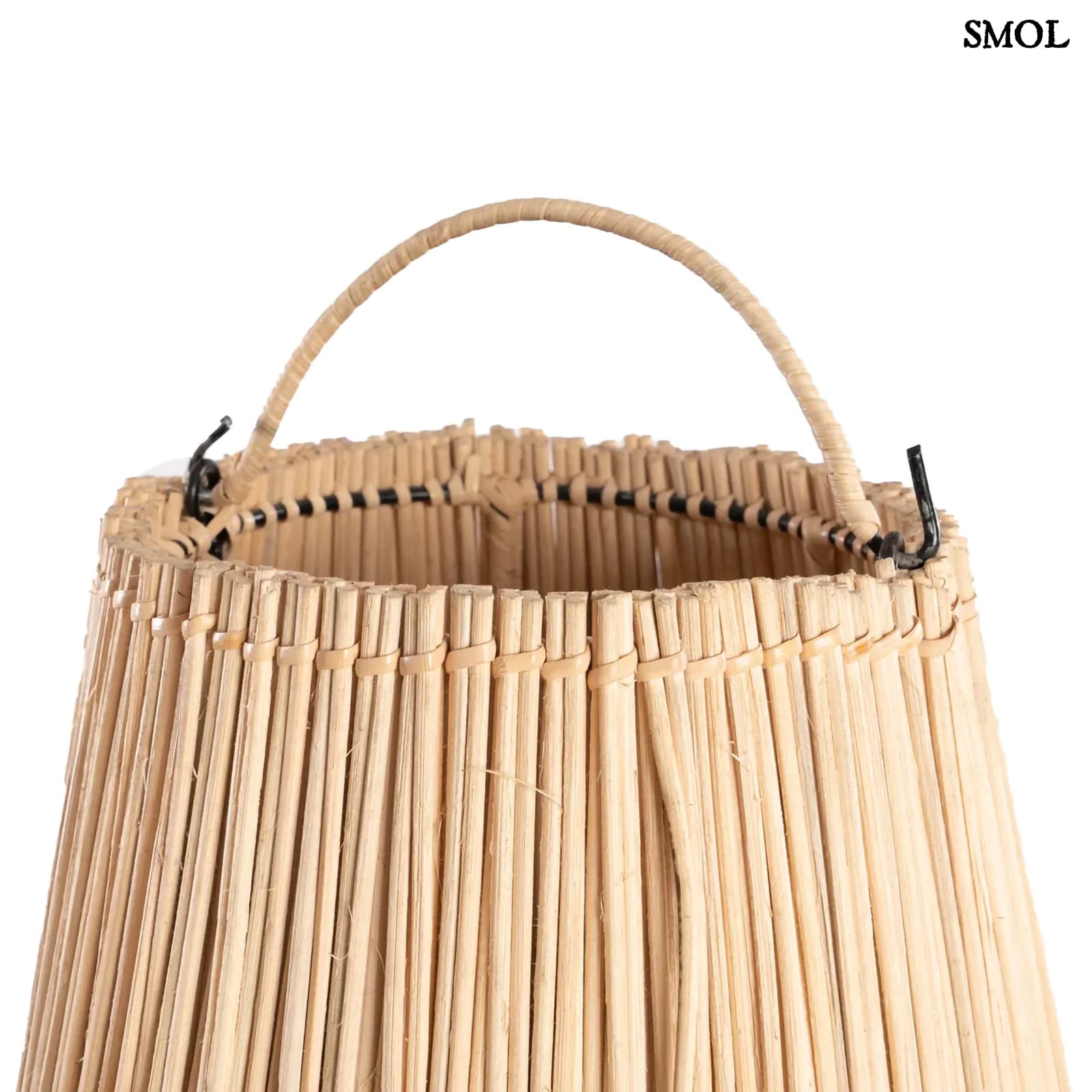SHALA, nagyméretű rattan függőlámpaernyő, ⌀77 cm - smol.hu - akasztó nagyítva