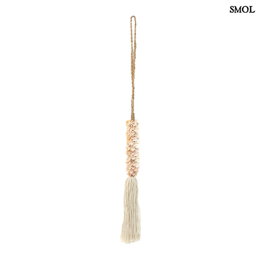 SHELL COTTON, rózsaszín, kagylós függődísz, 80 cm - smol.hu - fehér háttérrel kiegyenesítve