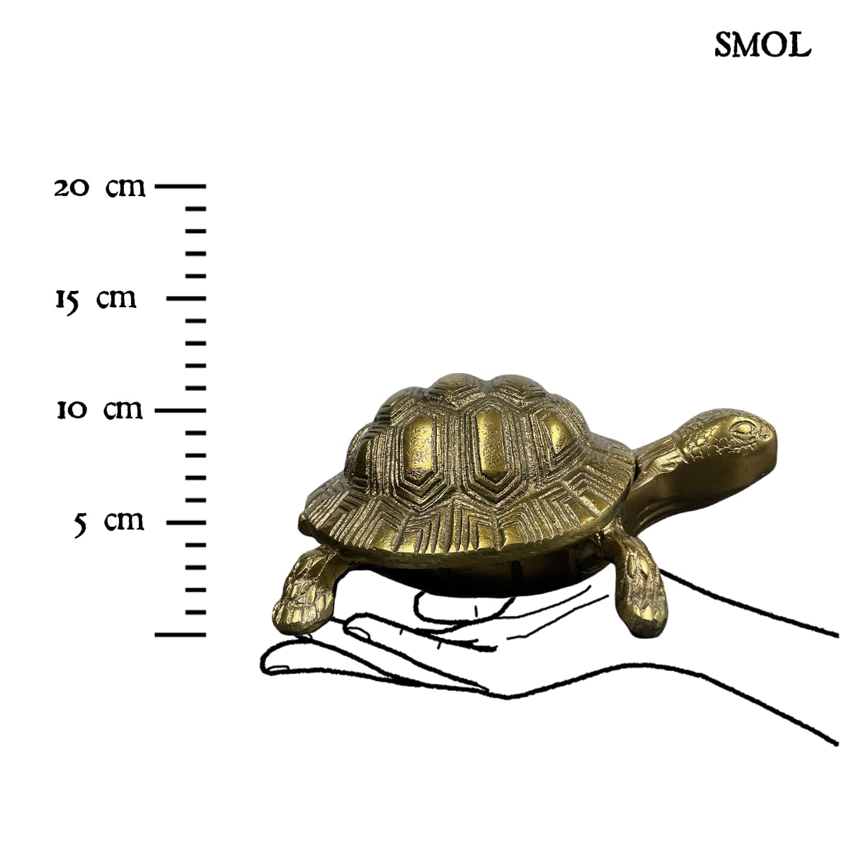 smol.hu -SHELLDON, fém, teknős tároló, 21 cm méretarányosan