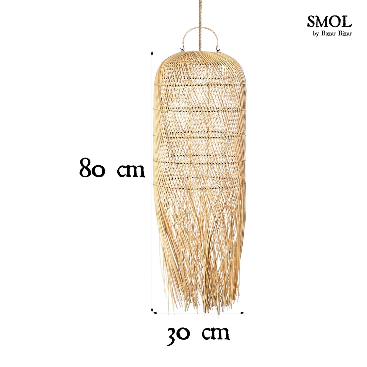 SIGIT, rattan függőlámpabúra, 80 cm