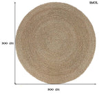 SIZALI, természetes szizál szőnyeg, ⌀200 cm - smol.hu