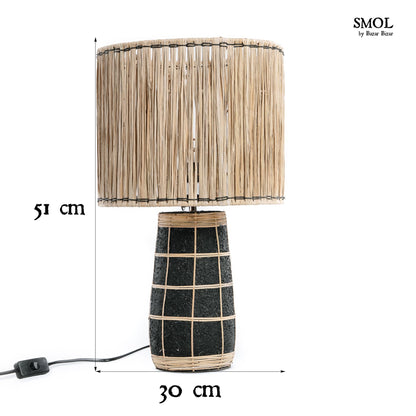 smol.hu-SKIATHOS, fekete asztali lámpa, 51 cm méretekkel