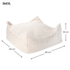 CREAM WHITE, gyerek puff, 60x60x20 - smol.hu