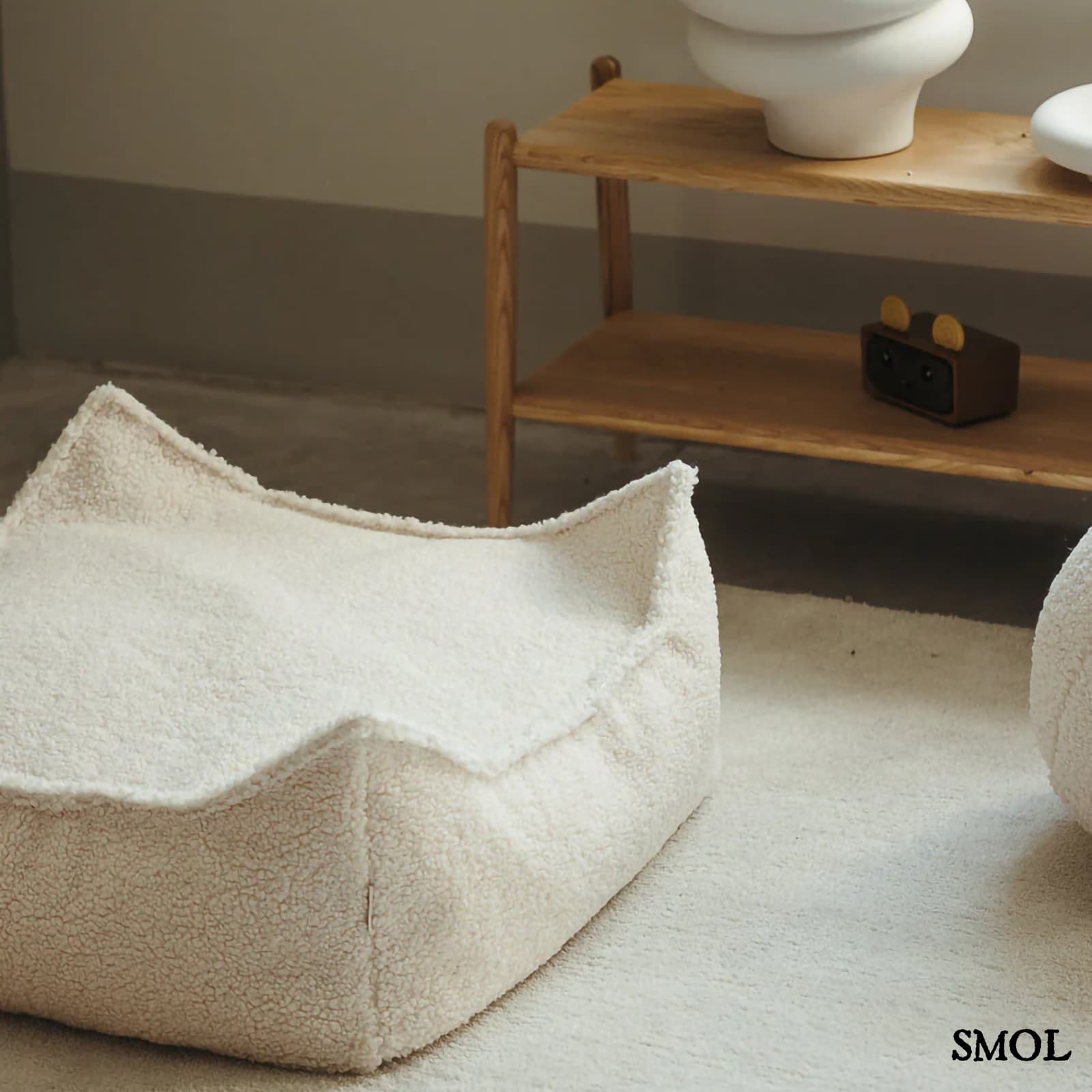 CREAM WHITE, gyerek puff, 60x60x20 - smol.hu
