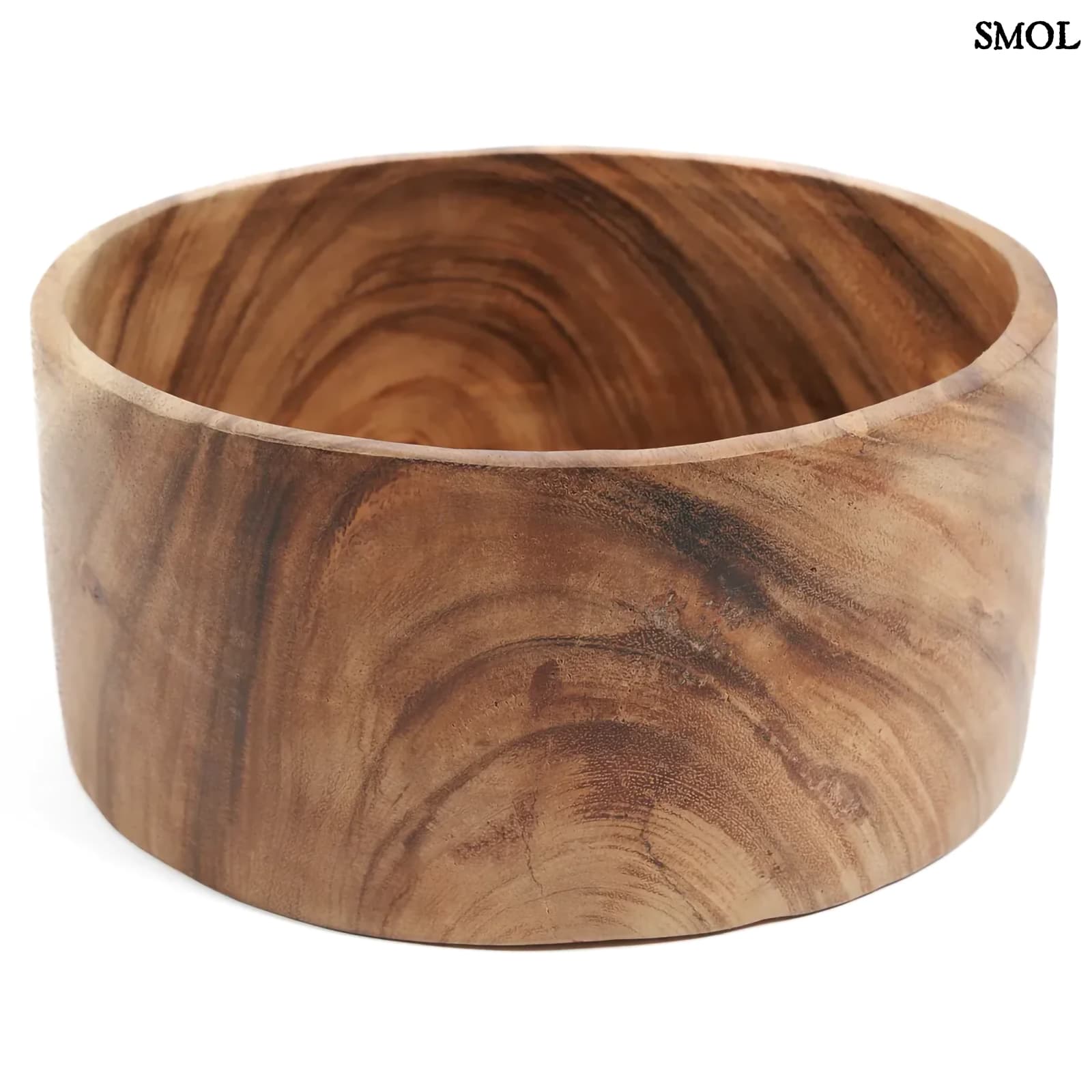SUAR, kerek, fa salátástál, ⌀25 cm - smol.hu- fehér háttérrel