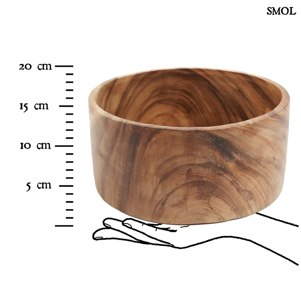 SUAR, kerek, fa salátástál, ⌀25 cm - smol.hu - méretarányosan