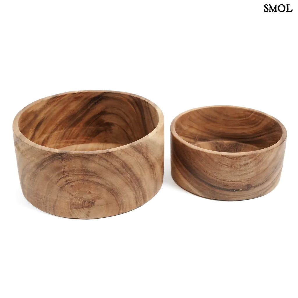 SUAR, kerek, fa salátástál, ⌀25 cm - smol.hu - két méretben