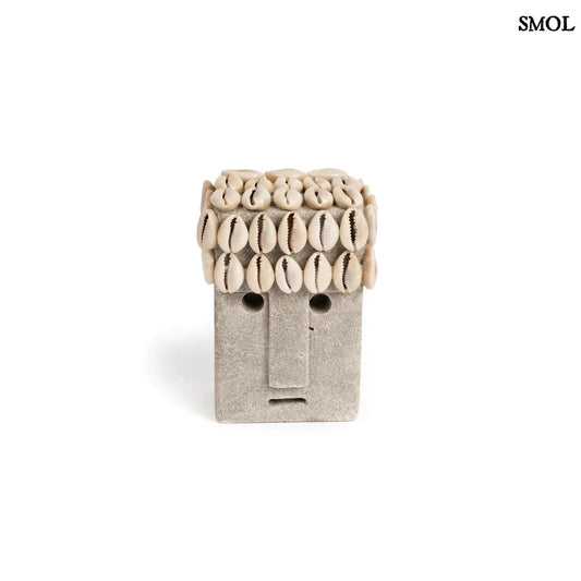 SUMBA29, kőszobor kagylóval, 11 cm - smol.hu