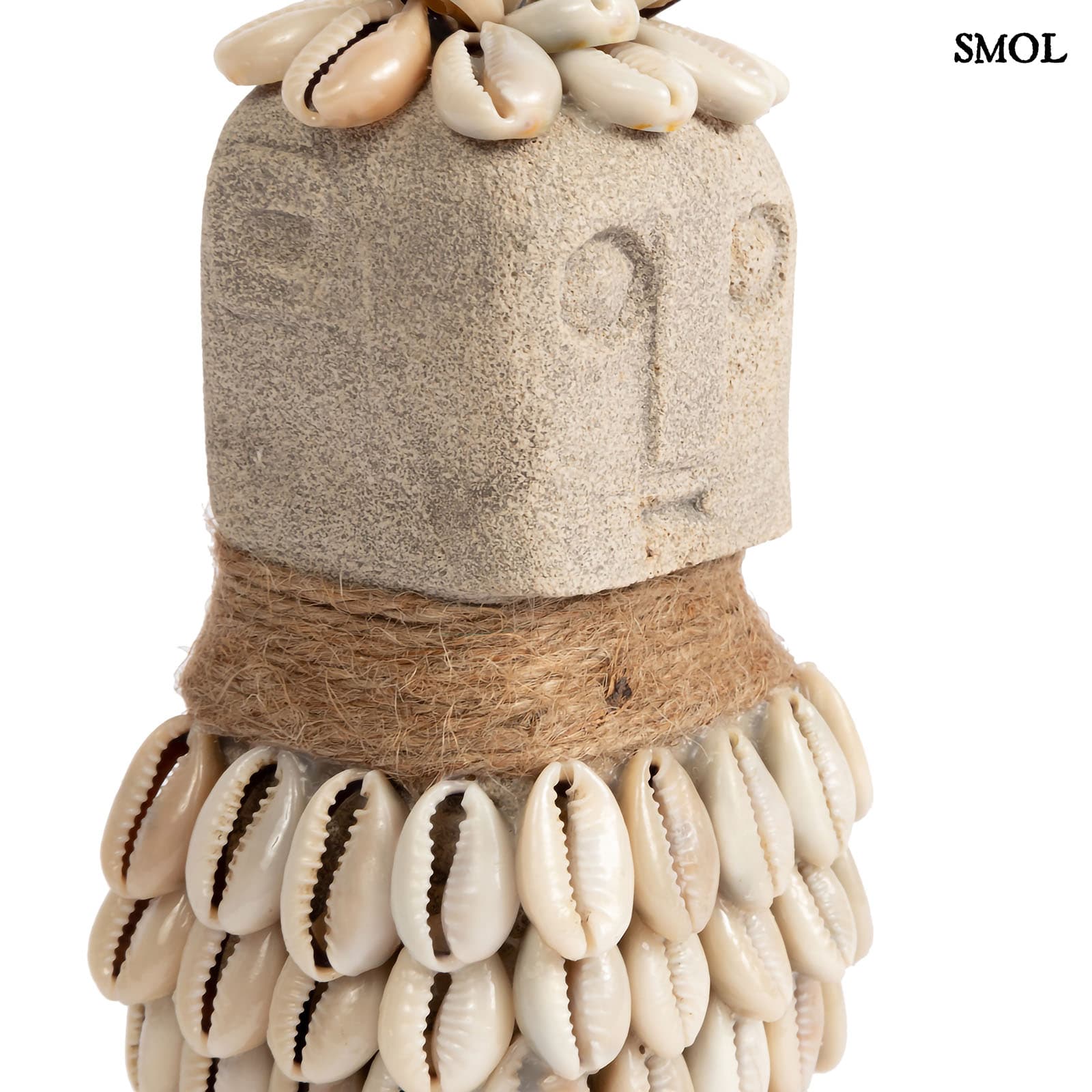 SUMBA33, kőszobor kagylókkal, 15 cm - smol.hu