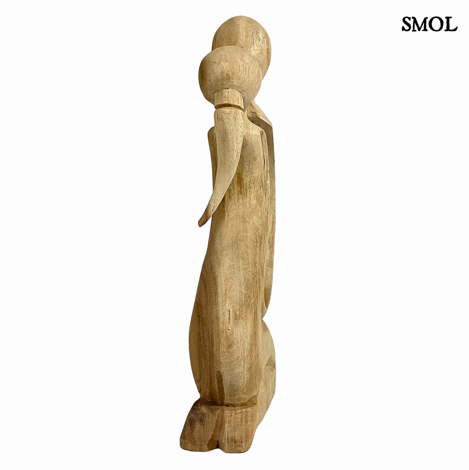 Szobor - fa, 39 cm | LOMANI - smol.hu - oldalról