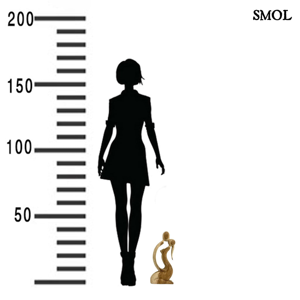 Szobor - fa, 39 cm | LOMANI - smol.hu - méretarányosan