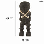 Szobor - fekete, mangófa, 41 cm | MATTEO - smol.hu - méretekkel