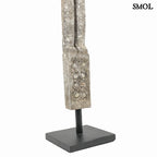 Szobor tartón - nagyméretű, fa, 120,5cm | KALI - smol.hu - alsó rész nagyítva