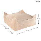 Szögletes Gyerek Babzsákfotel és Puff Szett | BROWN SUGAR | SMOL - puff méretekkel