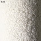 Szögletes Gyerek Babzsákfotel és Puff Szett | CREAM WHITE | SMOL - teddy anyag nagyítva