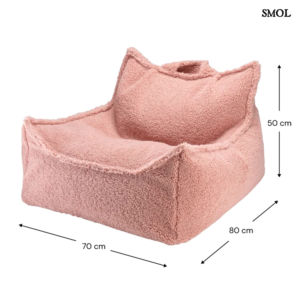 Szögletes Gyerek Babzsákfotel és Puff Szett | GUAVA | SMOL - babzsákfotel méretekkel