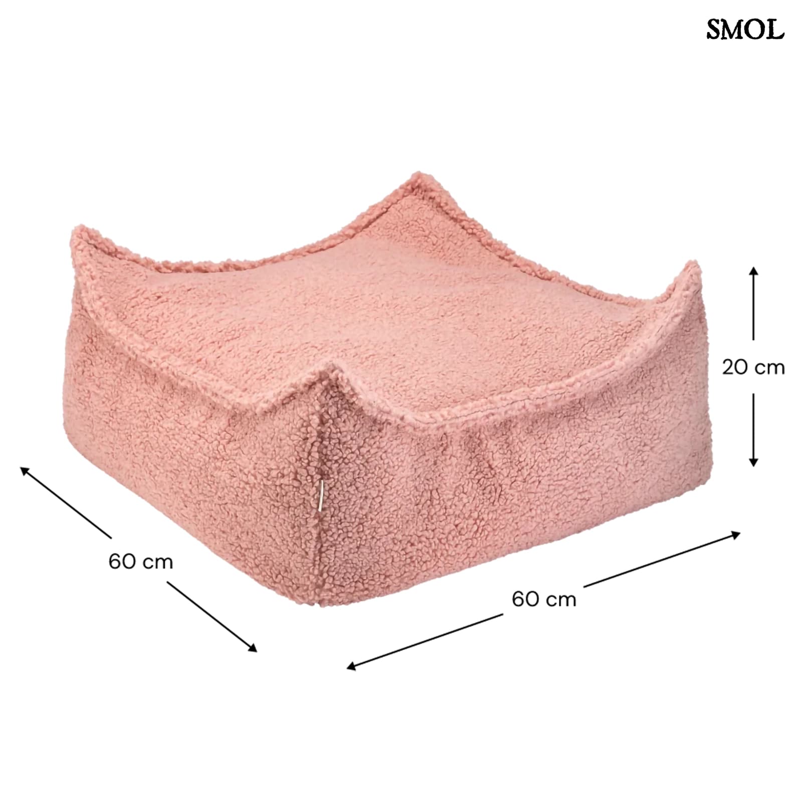 Szögletes Gyerek Babzsákfotel és Puff Szett | GUAVA | SMOL - puff méretekkel