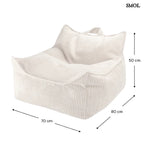 Szögletes Gyerek Babzsákfotel és Puff Szett | MARSHMALLOW | SMOL - babzsák méretekkel