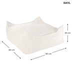 Szögletes Gyerek Babzsákfotel és Puff Szett | MARSHMALLOW | SMOL - puff méretekkel