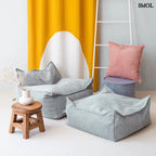 Szögletes Gyerek Babzsákfotel és Puff Szett | PEPPERMINT | SMOL - szobában
