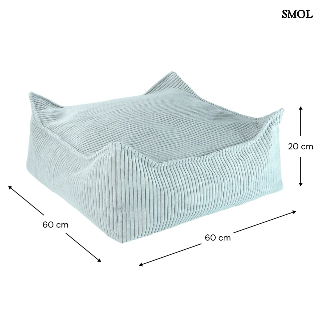 Szögletes Gyerek Babzsákfotel és Puff Szett | PEPPERMINT | SMOL - puff méretekkel