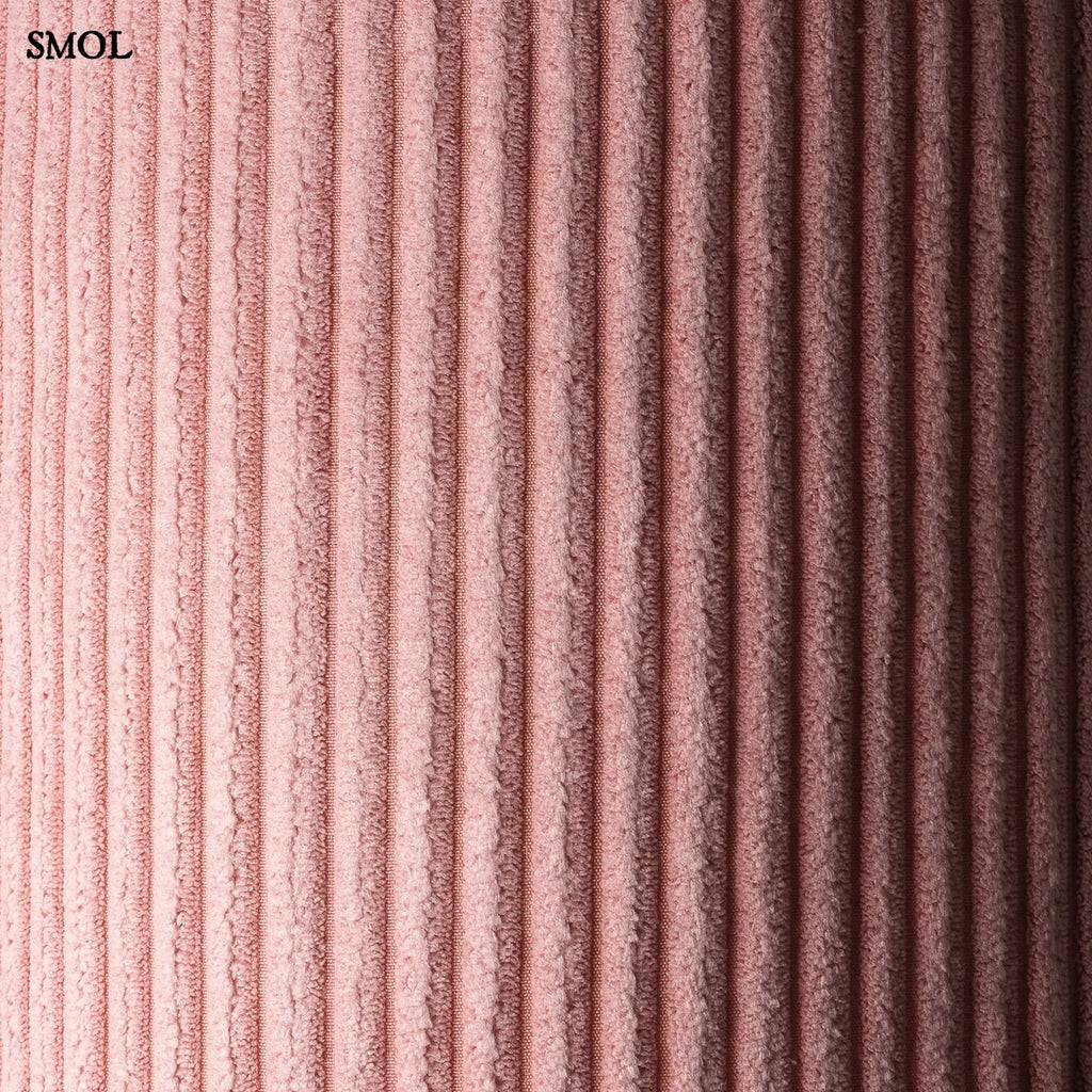 Szögletes Gyerek Babzsákfotel és Puff Szett | PINK MOUSSE | SMOL - kordbársony anyag nagyítva
