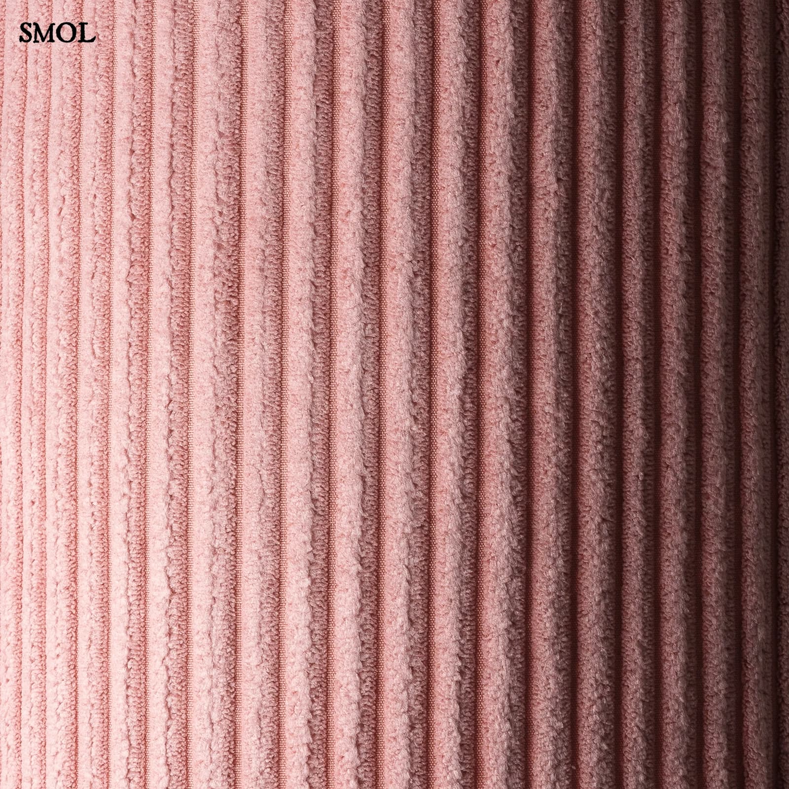 Szögletes Gyerek Babzsákfotel és Puff Szett | PINK MOUSSE | SMOL - kordbársony anyag nagyítva