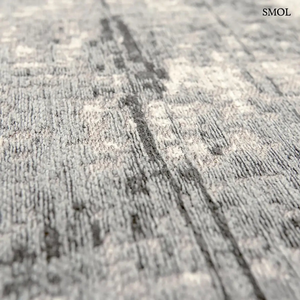 ECO RUG JERSEY STONE kőszürke absztrakt szőnyeg 60-as évek grafikus mintával, lapos szövés, 3 mm – kül- és beltéri, nagyítva