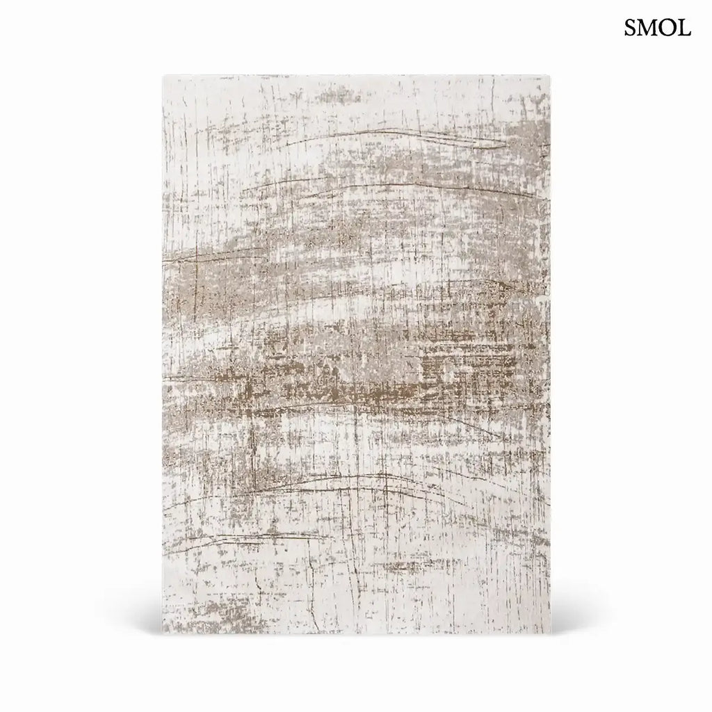 ECO RUG CONCRETE JUNGLE szürke absztrakt mintás szőnyeg, fehér háttérrel