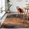 Szőnyeg – absztrakt, narancs-fekete | ECO RUG DEEP MINE