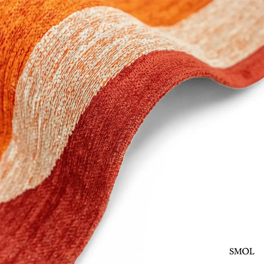 ECO RUG KANELL piros absztrakt mintás szőnyeg, hullámosan