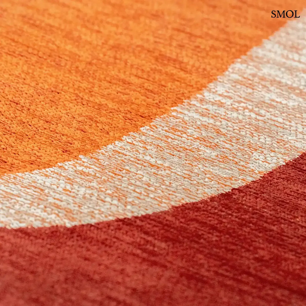 ECO RUG KANELL piros absztrakt mintás szőnyeg, színek nagyítva
