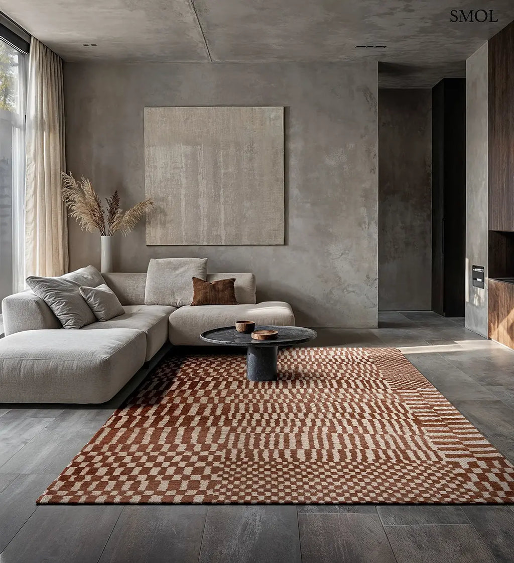 ECO RUG KSAR barna berber mintás szőnyeg Beni Ouarain mintával, lapos szövés, 3 mm – kül- és beltéri, nappaliban