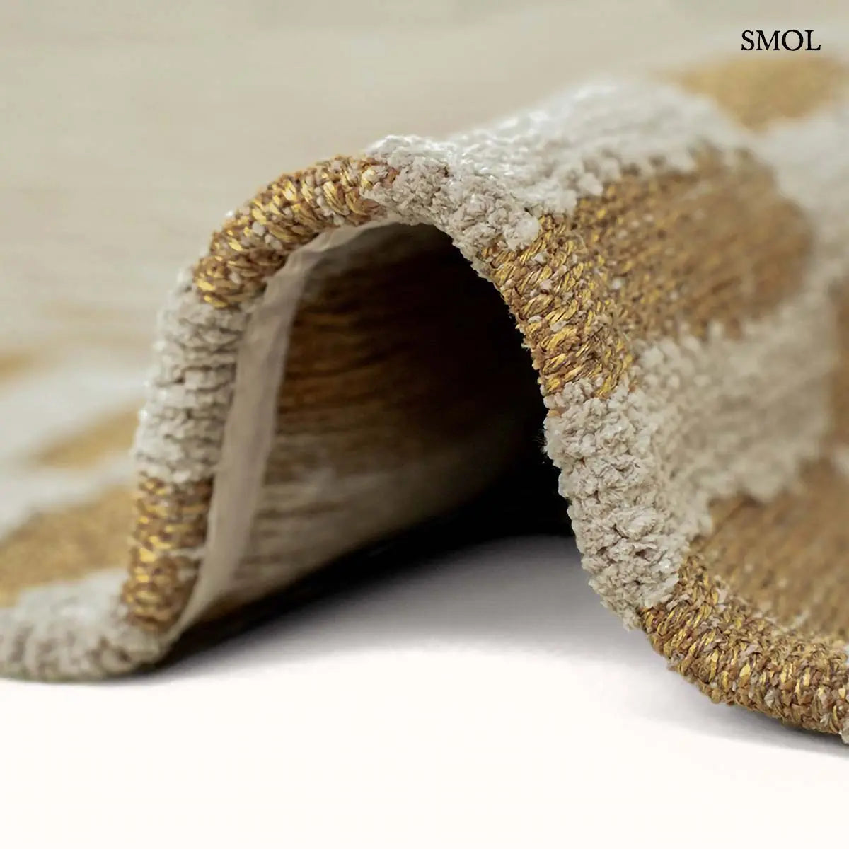 ECO RUG ERG meleg sárga berber mintás szőnyeg, vastagság