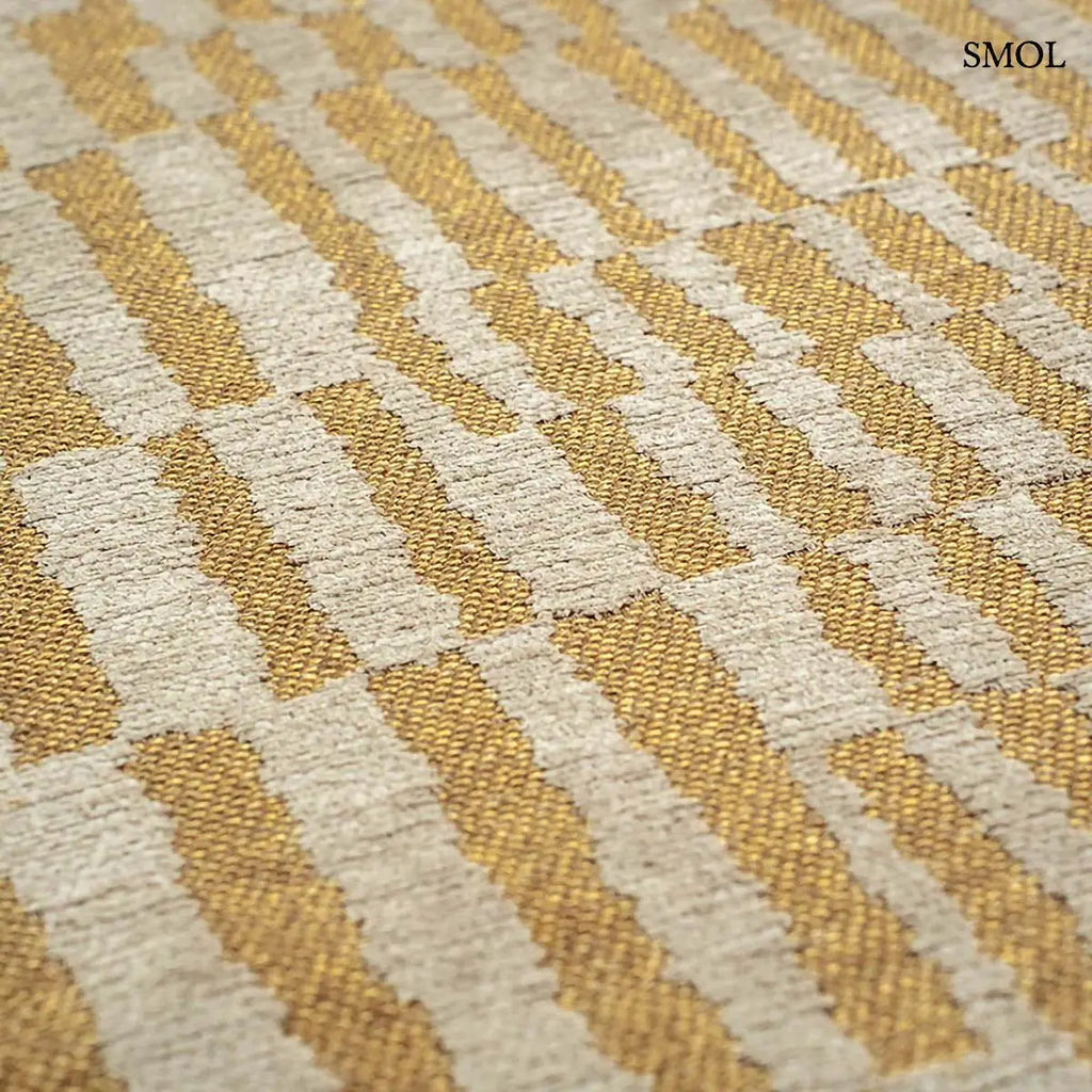 ECO RUG ERG meleg sárga berber mintás szőnyeg, textúra