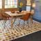 Szőnyeg – geometrikus, arany-krém | ECO RUG PEACH PARTY