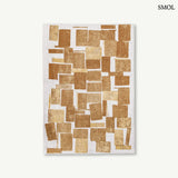 Szőnyeg – geometrikus, bézs-arany | ECO RUG NUGGETS