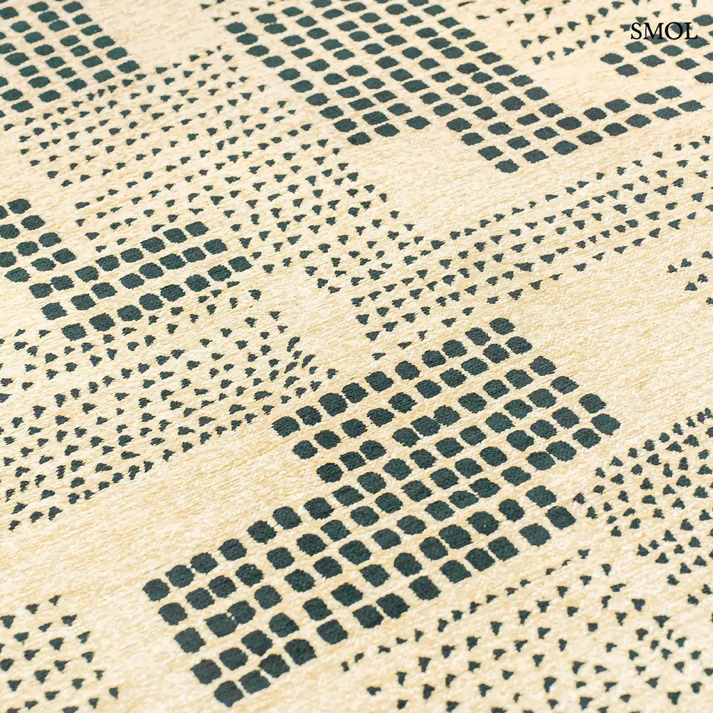 ECO RUG SCOTS PINE geometrikus szőnyeg kék-bézs kombinációban, lapos szövés, 3 mm – kül- és beltéri, minta felülről nagyíva
