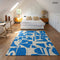 Szőnyeg – geometrikus, kék-fehér | ECO RUG CAMPANULA