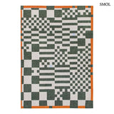 Teppich – geometrisch, tiefgrün-weiß | ECO RUG DEEP GREEN