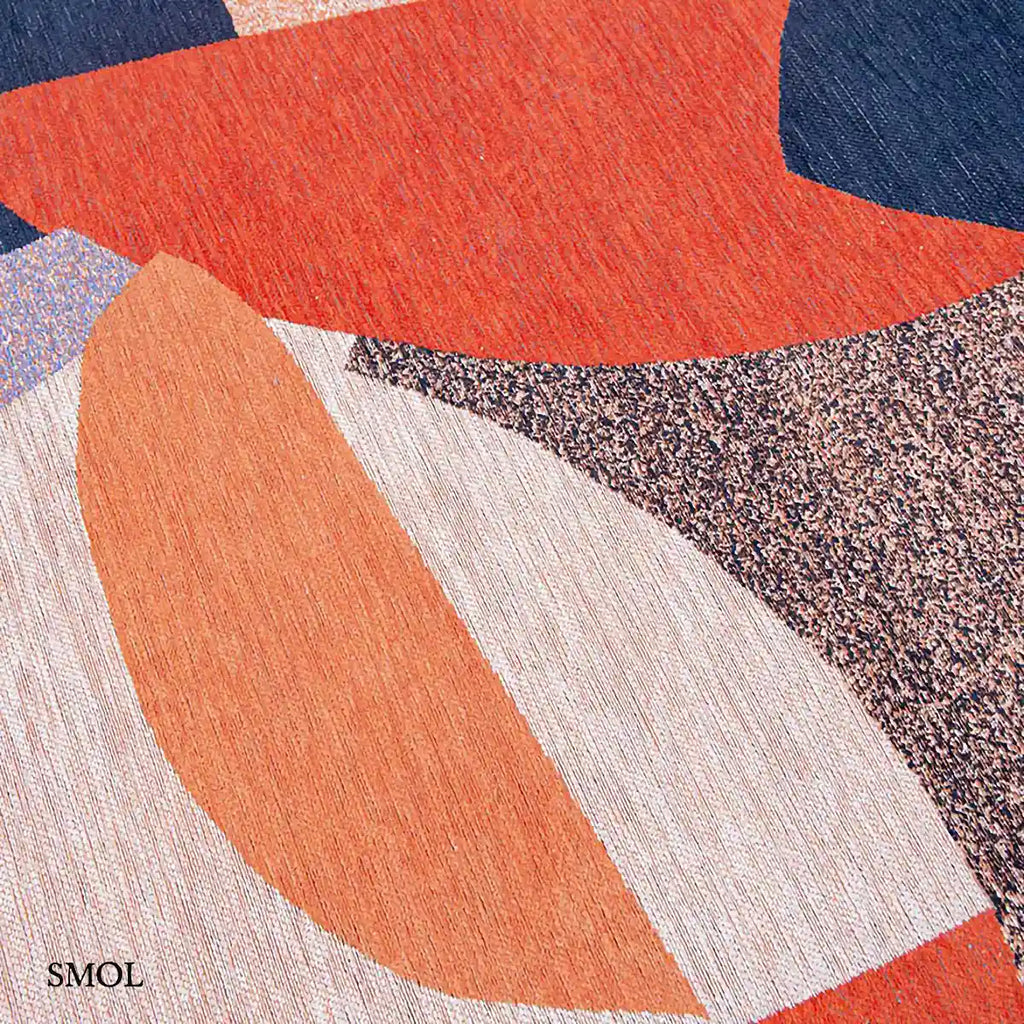 ECO RUG CARPE DIEM sokszínű geometrikus szőnyeg absztrakt összefonódó formákkal, minta nagyítva