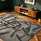 Szőnyeg – kalligráfia, szürke-fekete | ECO RUG DARK STREET