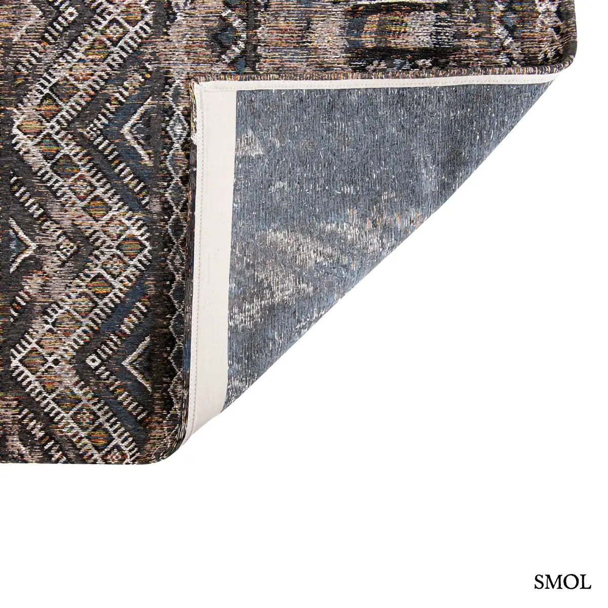 Szőnyeg – kilim minta, fekete-barna | ECO RUG BLACK RABAT