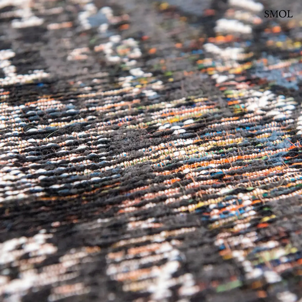Szőnyeg – kilim minta, fekete-barna | ECO RUG BLACK RABAT