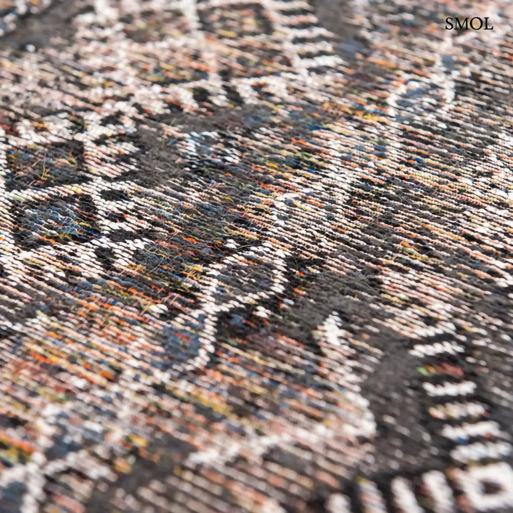 Szőnyeg – kilim minta, fekete-barna | ECO RUG BLACK RABAT