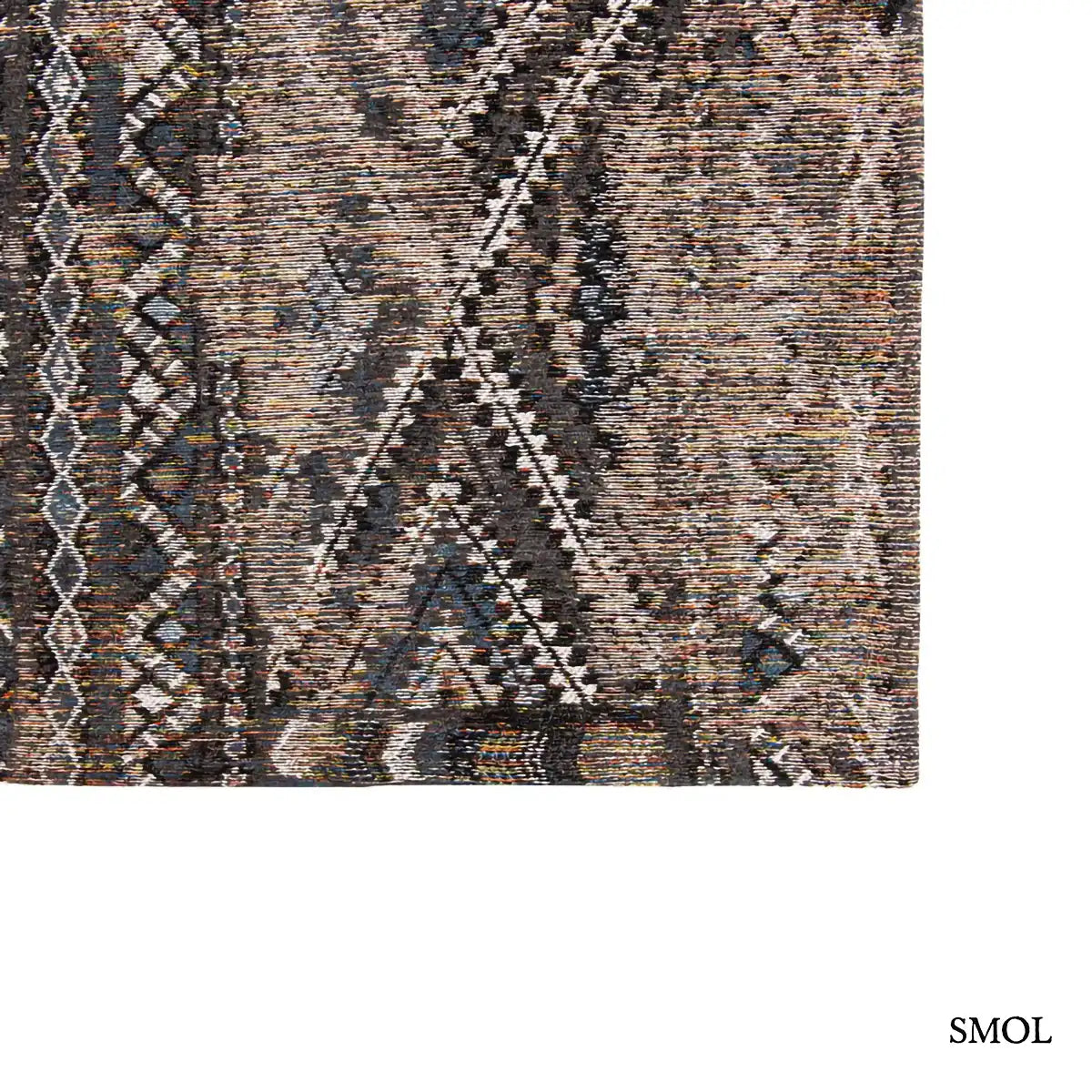 Szőnyeg – kilim minta, fekete-barna | ECO RUG BLACK RABAT