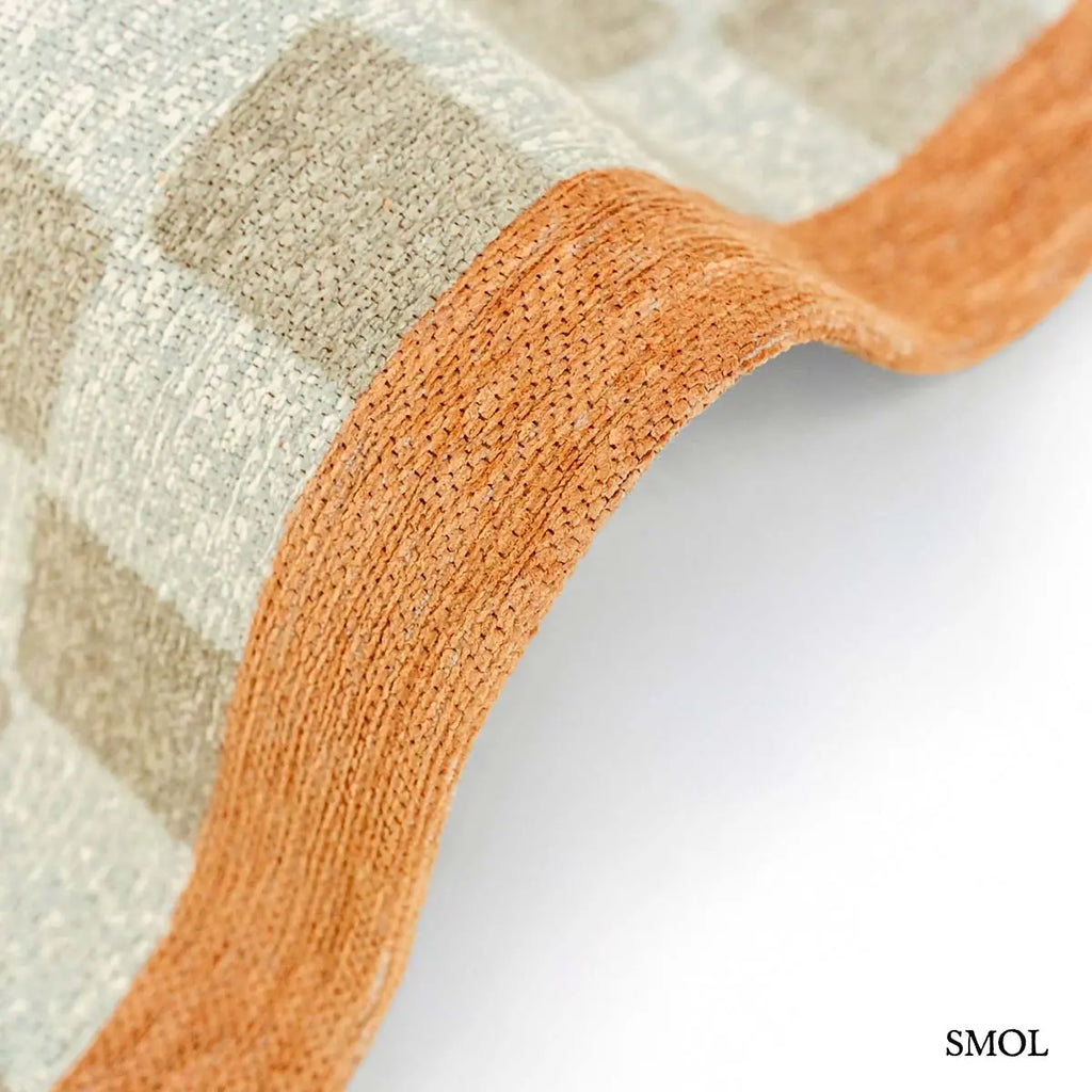 ECO RUG GREYHOUND bézs-szürke kockás mintás szőnyeg, vastagság nagyítva