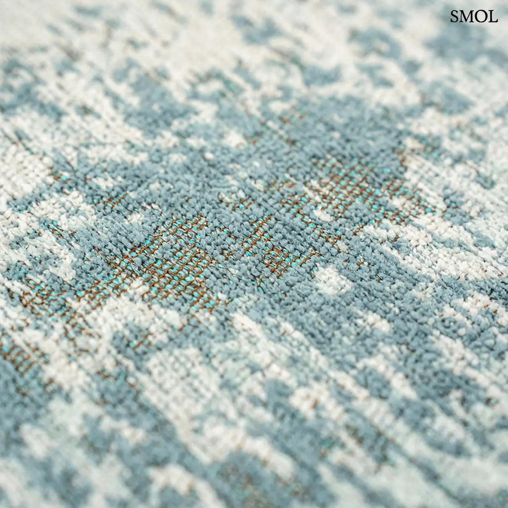 ECO RUG NEPTUNE mélykék kráteres mintás szőnyeg, textúra nagyítva