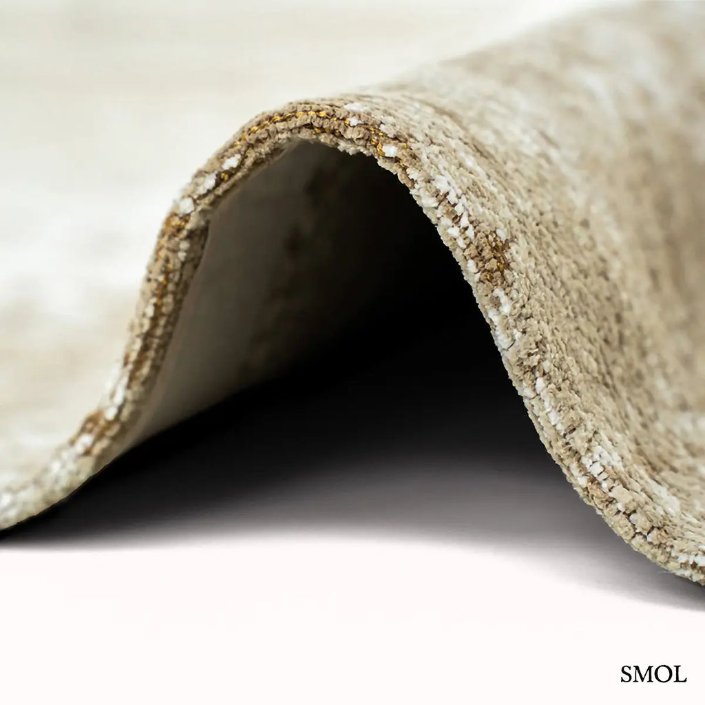 ECO RUG MERCURY meleg sárga kráteres mintás szőnyeg, vastagság nagyítva